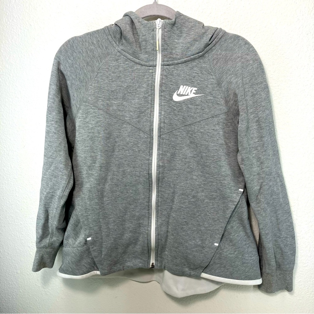 NIKE‎ Tech hoodie Windrunner sweatshirt Jacket Size medium gray casual exercise